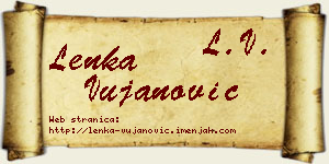 Lenka Vujanović vizit kartica